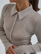 Woolen Classic Polo | Merino wool - Beige