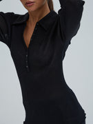 Woolen Classic Polo | Merino wool - Black