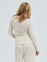 Seamless Basic Woolen Jade | Merino wool L/S T-Shirt Off-White