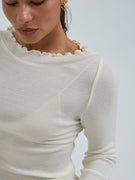 Wooly Boat Neck | Wool Silk - Off-White