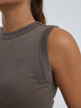 Seamless Basic Wooly Tank | Wool Silk Tank Top Fungi