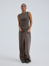 Seamless Basic Wooly Tank | Wool Silk Tank Top Fungi