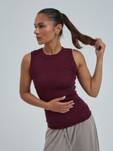 Seamless Basic Wooly Tank | Wool Silk Tank Top Vineyard