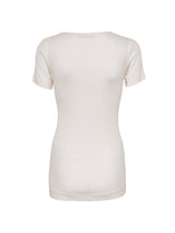 Seamless Basic Adora | Silk S/S T-Shirt Off-White