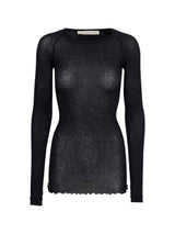 Seamless Basic Elvira | Cotton L/S T-Shirt Black