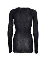 Seamless Basic Elvira | Cotton L/S T-Shirt Black