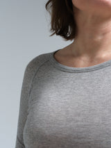Seamless Basic Elvira | Cotton L/S T-Shirt Grey Melange