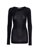 Seamless Basic Jade | Merino wool L/S T-Shirt Black