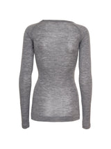 Seamless Basic Jade | Merino wool L/S T-Shirt Grey Melange