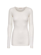 Seamless Basic Jade | Merino wool L/S T-Shirt Off-White