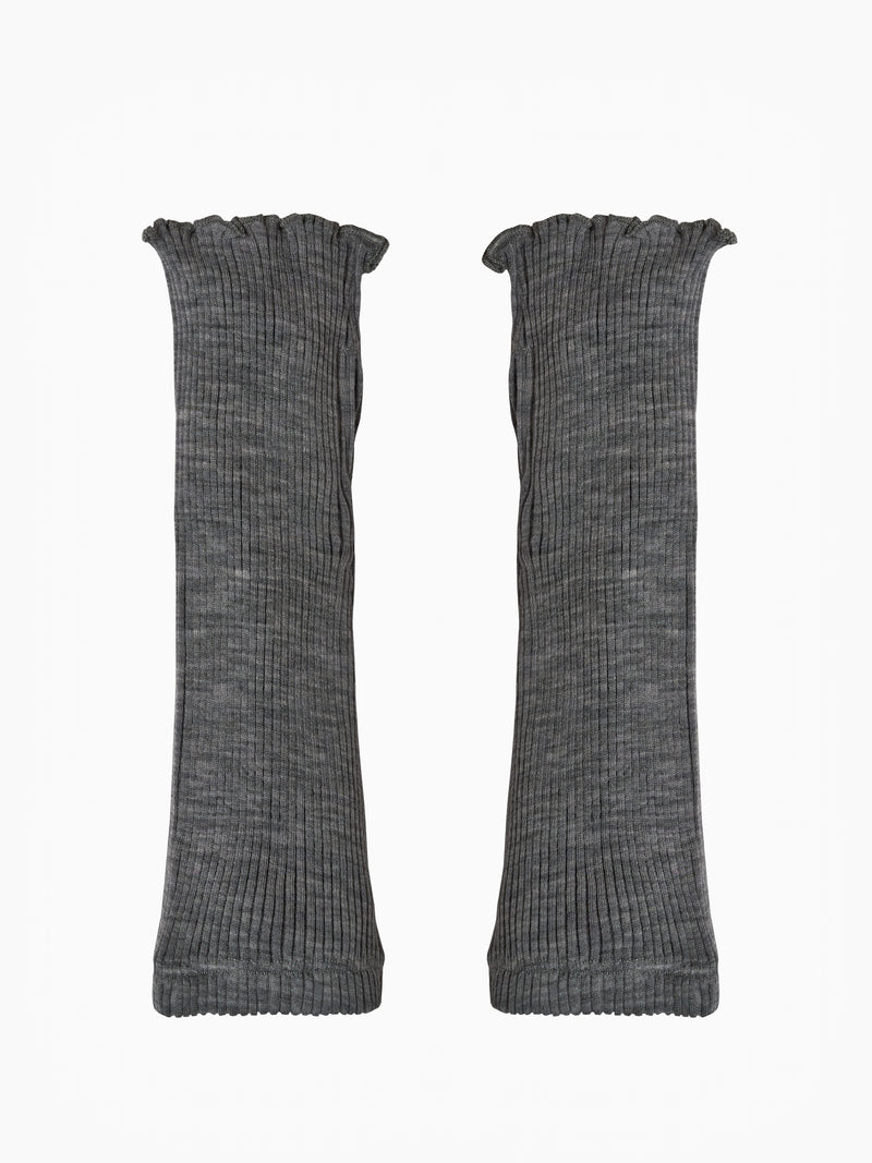 Seamless Basic Mano | Merino wool Wrist warmer Grey Melange
