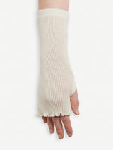 Seamless Basic Mano | Merino wool Wrist warmer Off-White