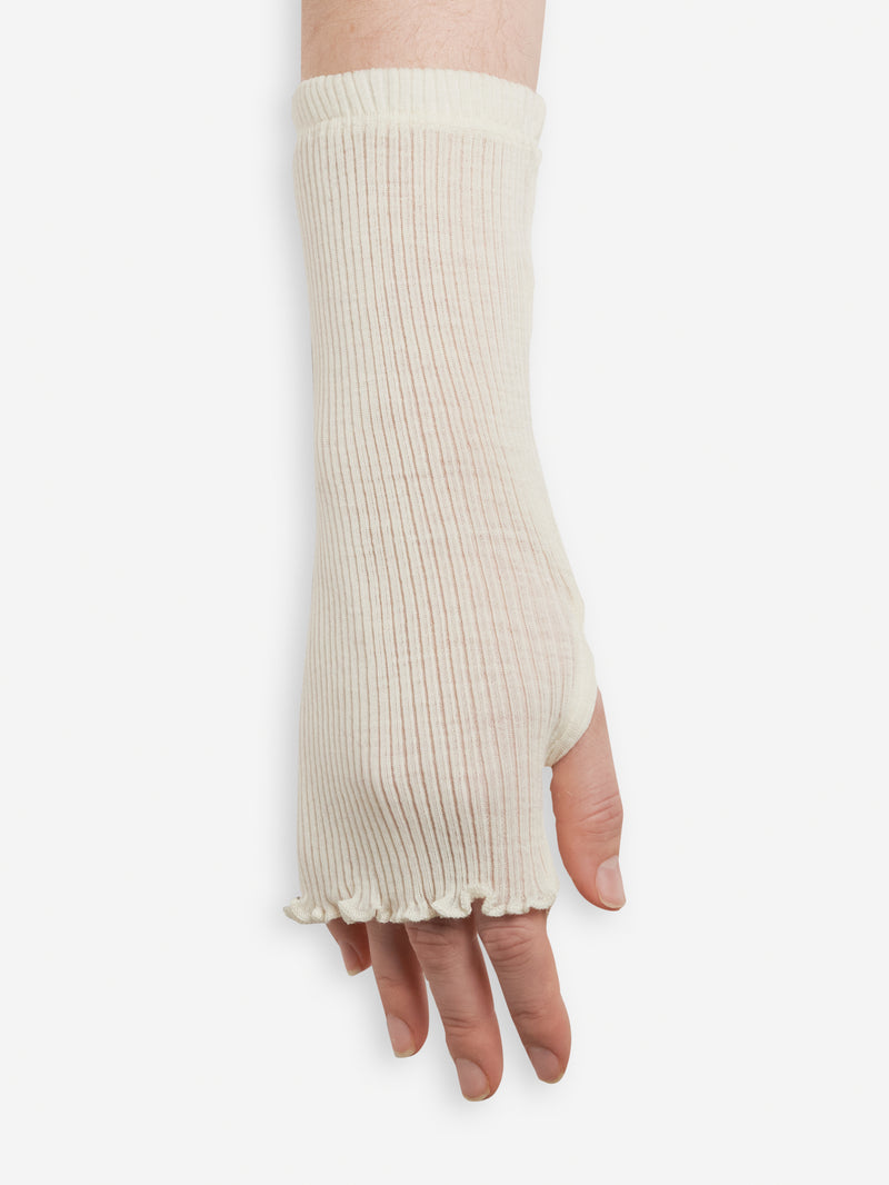 Seamless Basic Mano | Merino wool Wrist warmer Off-White