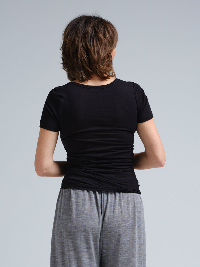 Seamless Basic Roseanna | Cotton S/S T-Shirt Black