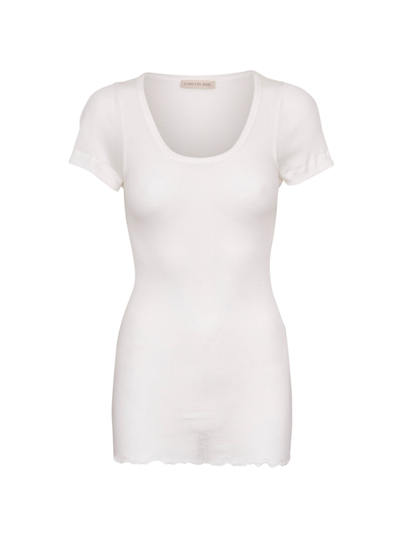 Seamless Basic Roseanna | Cotton S/S T-Shirt Off-White