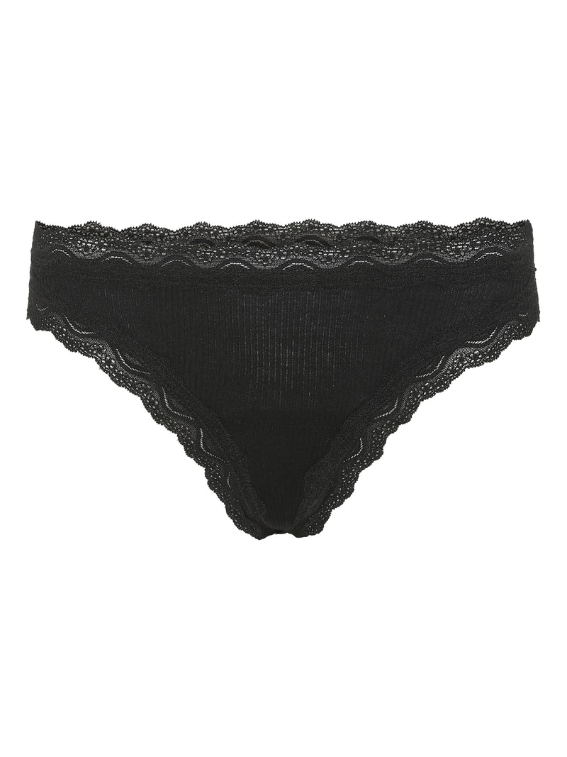 Seamless Basic Silky Tanga | Silk 2-pack Panties Black
