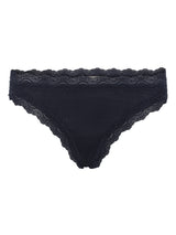 Seamless Basic Silky Tanga | Silk 2-pack Panties Navy