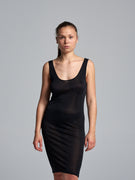 Sporty Slip Dress | Silk - Black
